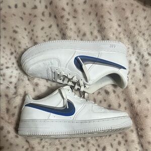 Nike White and Blue Air Sneakers